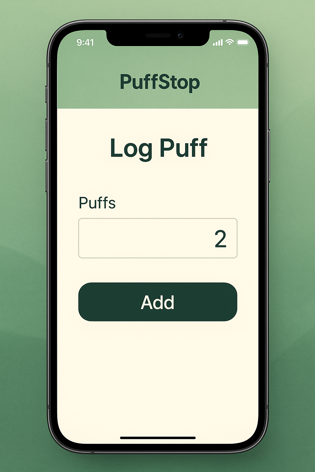 iPhone showing Personalized Quit Plan screen